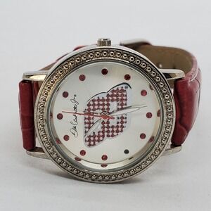 Dale Earnhardt Jr8 Car NASCAR 36MM Women's Watch Gray Dial Red Bands New Battery